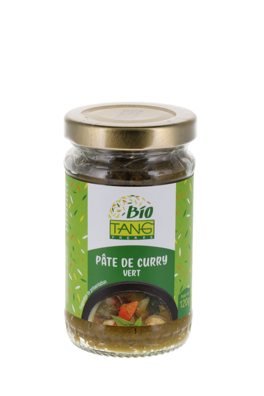 Pâte de curry vert (有机青咖喱酱) (Générique) - Produits BIO, Sauces, Pâtes de  curry - Tang Frères