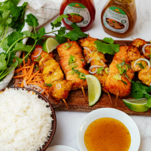 2024-12 - Recettes asiatique des brochettes de saumon et de poulet sauces Tinh Viet 11