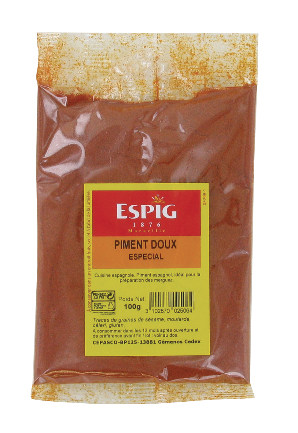 Piment doux moulu (辣椒粉) ESPIG - Épicerie sucrée et salée